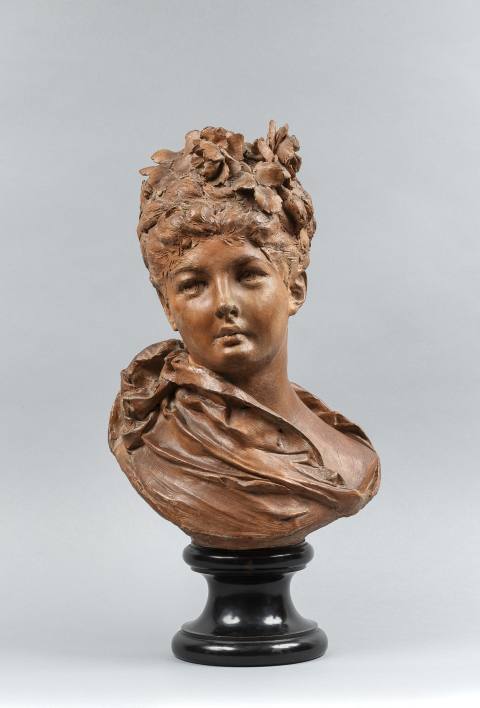 Auguste Rodin, Buste de jeune fille aux roses dans les cheveux, 18601863-1865
