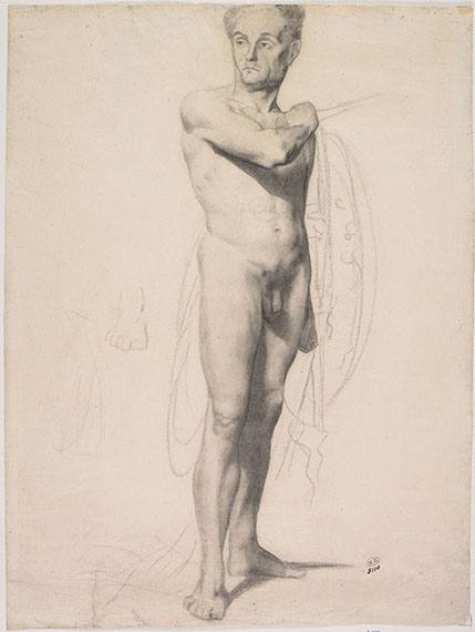 Auguste Rodin, Académie d'homme, entre 1854 et 1857 Rodin, Académie d'homme, entre 1854 y 1857