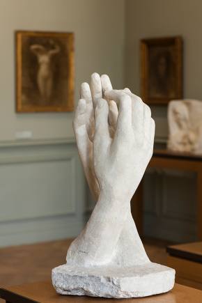 Rodin Catedral Abrazando Manos Estatua Museo Réplica 7 en H