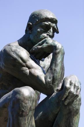 clipart of the thinker statue location