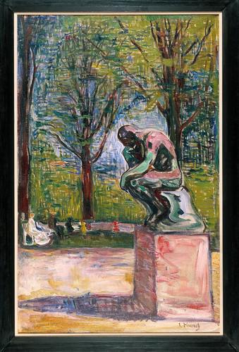 Edvard Munch, Le Penseur de Rodin dans le parc du Docteur Linde à Lübeck