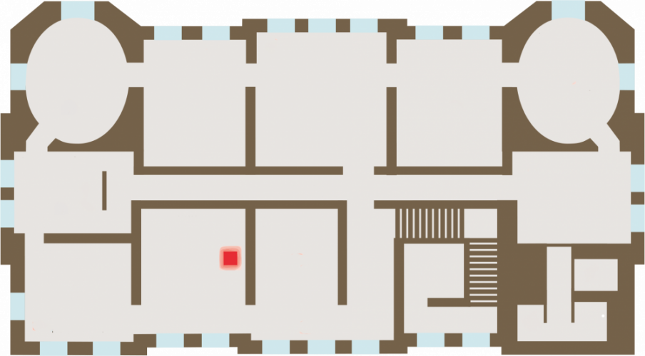 Plan de localisation de l'œuvre Le Christ et la Madeleine 