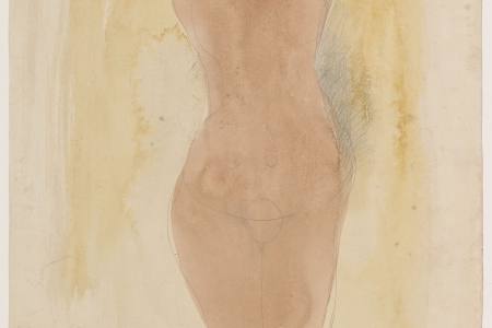 Femme nue agenouillée, de face