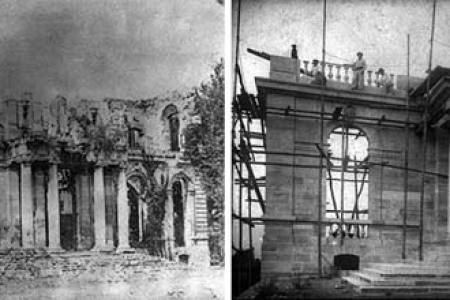 Anonymous, Château d’Issy-les-Moulineaux, 1907 [Ph.71] Anonymous, Montage de la façade du château d'Issy, 1907-1908 [Ph.70]