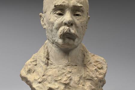 Tête de Georges Clémenceau, terre cuite